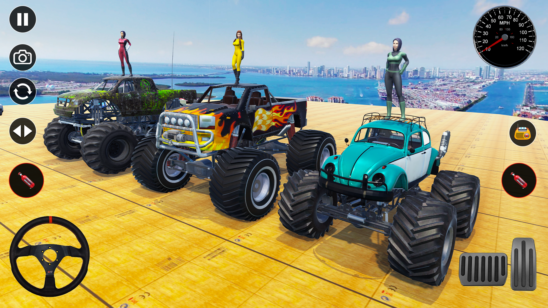 Monster Truck Simulator: Stunts Games. Drive 4x4 Monster Truck, perform epic stunts