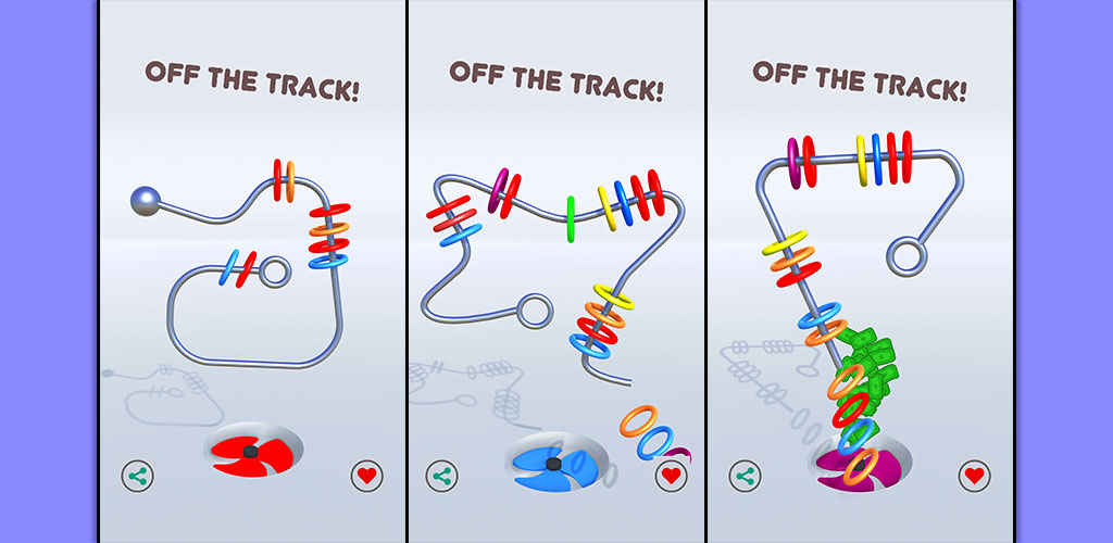 Off the Hook: Get it Off. Slide colorful hoops and get them off the hook in this Hook Game.