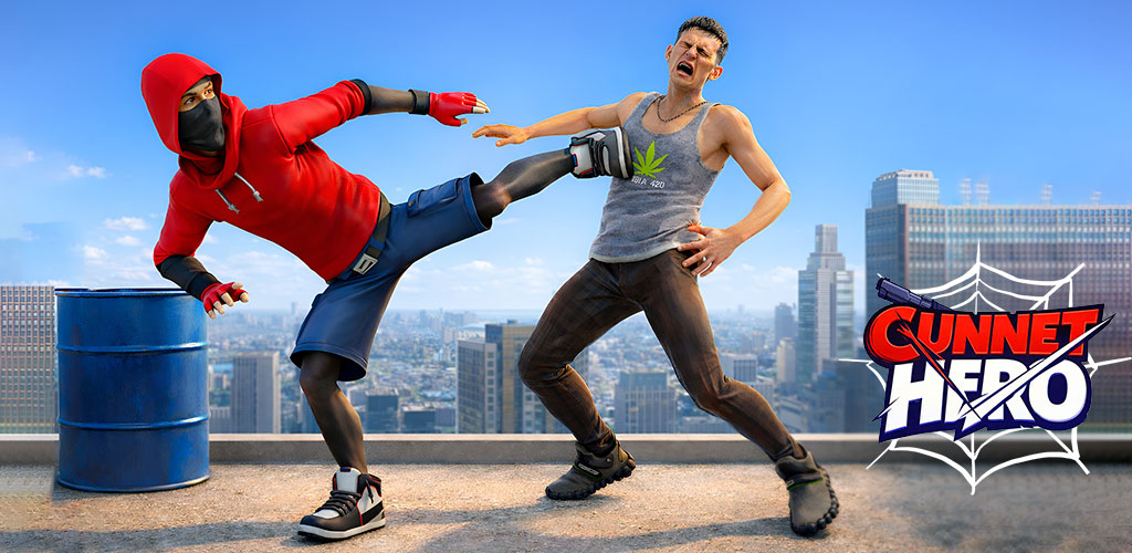 Real Flying Spider Fighter Rope Hero: Superhero Crime Fighter Spider Hero Game