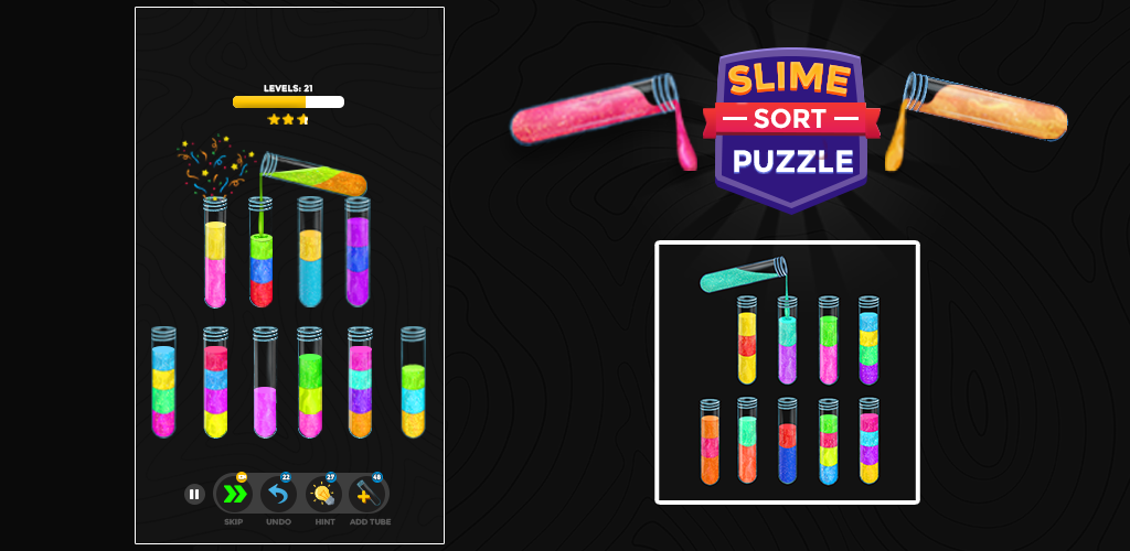 Slime Sort: Color Sorting Games: Immerse Yourself in the World of Sorting Games!