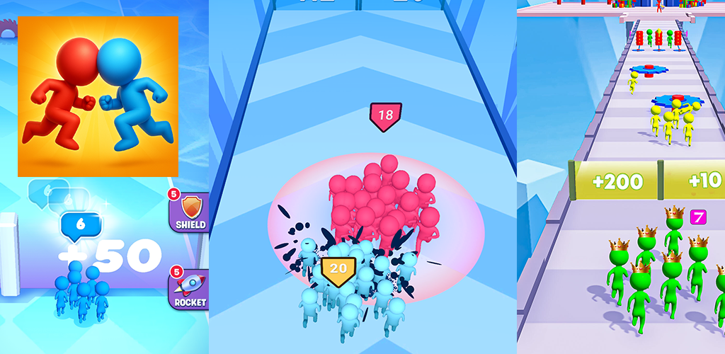 Stickman Crowd Rush: Crowd Clash Game