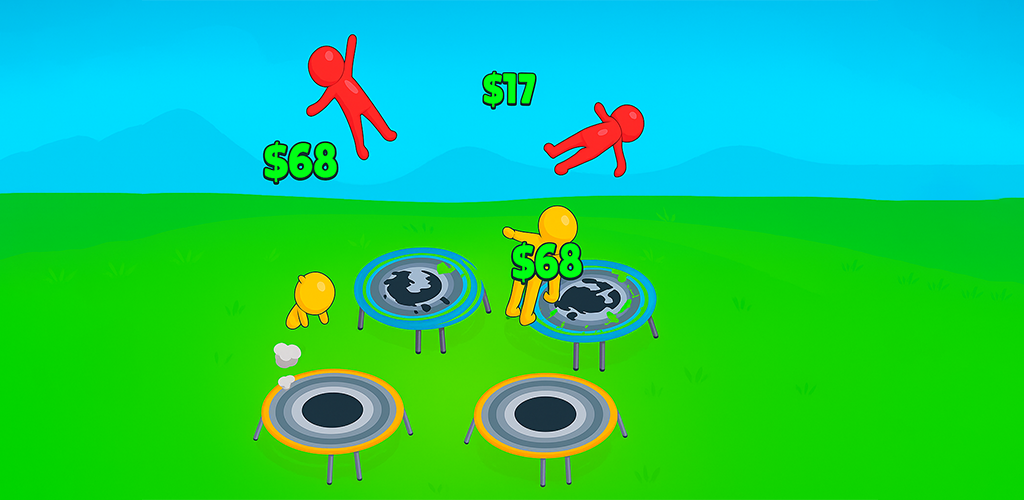 Stickman Trampoline Flip: Stickman Jumping Game