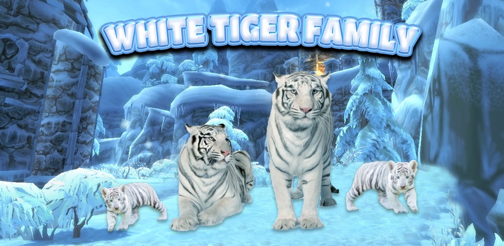 White Tiger Family: Tiger Simulator. Experience the White Wild Tiger Family life in this epic Wild