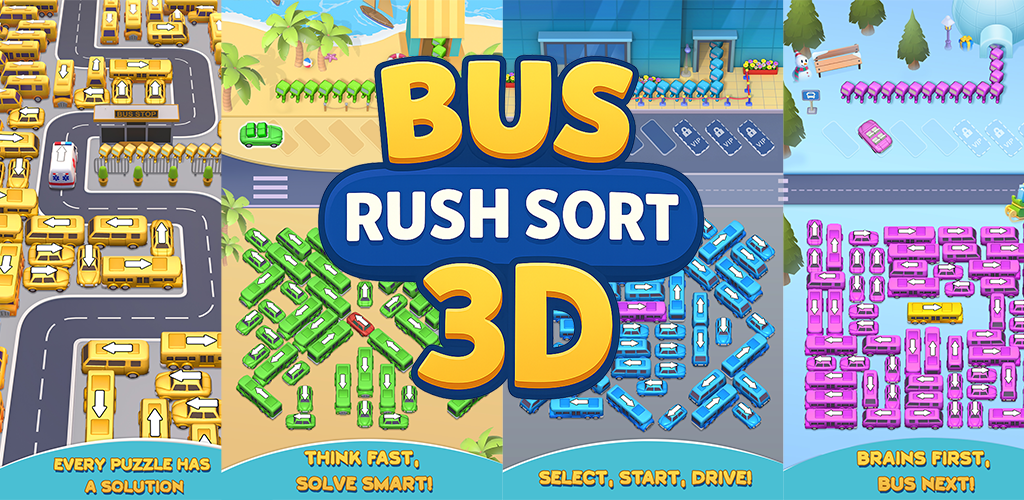 Sort My Ride: Hyper Casual Bus Sorting Game, Color Match Puzzle for Passengers, Easy Drag and Drop