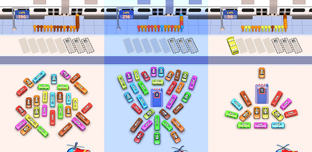 Bus Go: Car Parking Jam. A fun Bus Sorting Game. Solve tricky Bus Sort challenges by sorting Bus