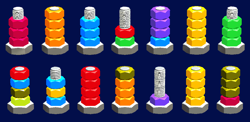 Nut Master: Nuts and Bolts. Solve tricky Bolts Sort challenges, master the Nuts and Bolts Puzzle
